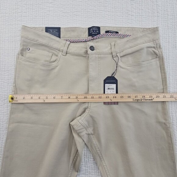 NEW Ben Sherman Jeans Men's 38x30 Stone Brown Slim Fit NWT Stretch MSRP $109 - Picture 4 of 16